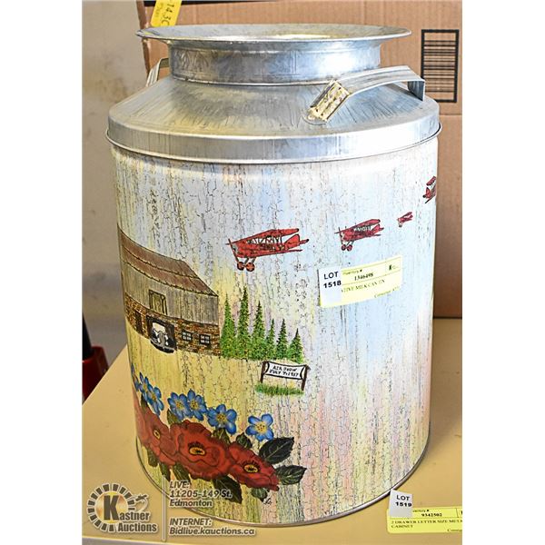 DECORATIVE MILK CAN TIN