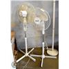 Image 1 : PAIR OF WHITE OSCILLATING FLOOR FANS