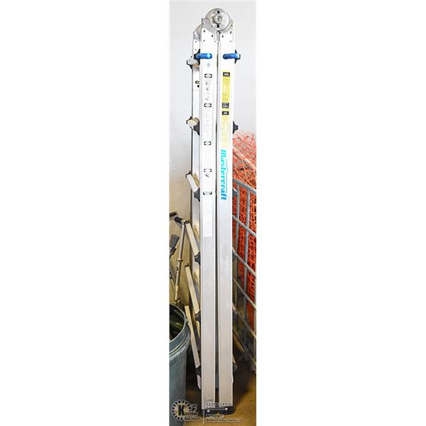 MASTERCRAFT ALUMINUM MULTI-FOLD EXTENSION LADDER