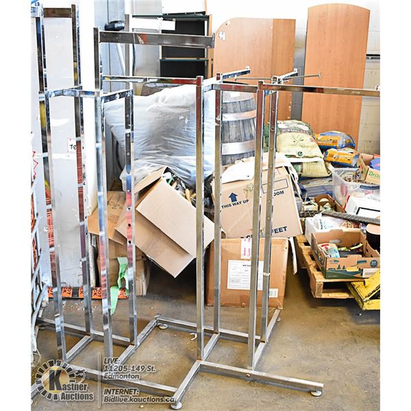 LOT OF 2 CLOTHING RACKS