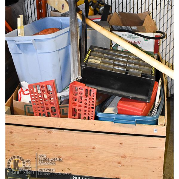PALLET OF ASSORTED TOOLS & MORE