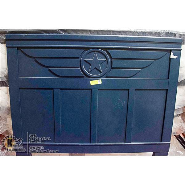BLUE HEADBOARD - SINGLE SIZE