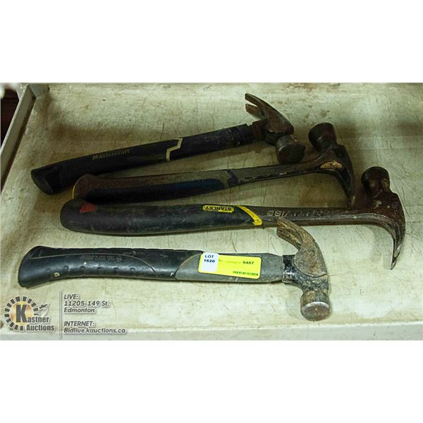 LOT OF 4 ASSORTED HAMMERS