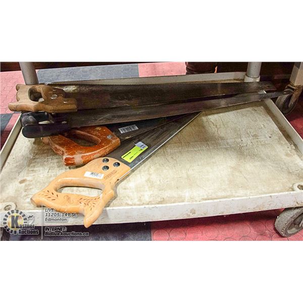 LOT OF 4 HAND SAWS