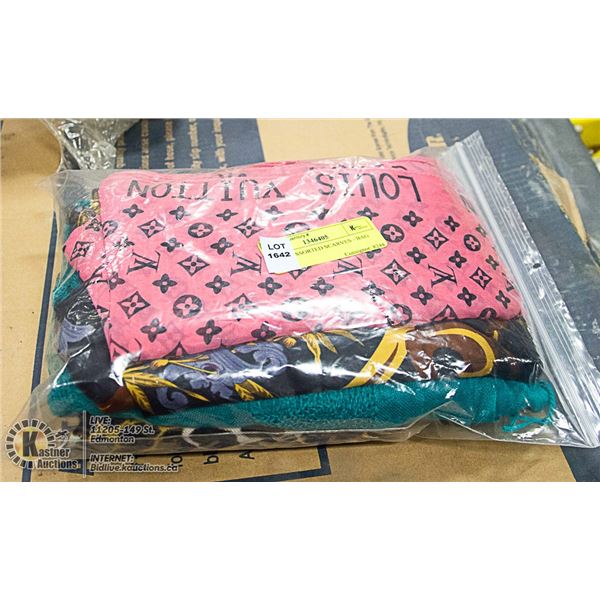 SILK & ASSORTED SCARVES - BAG OF 6