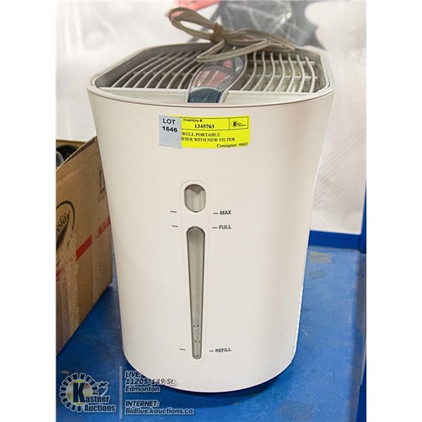 HONEYWELL PORTABLE HUMIDIFIER WITH NEW FILTER
