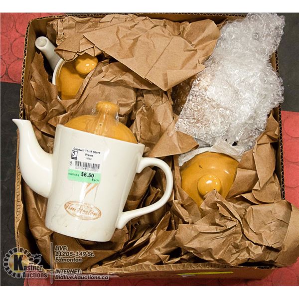 TIM HORTONS TEA POTS
