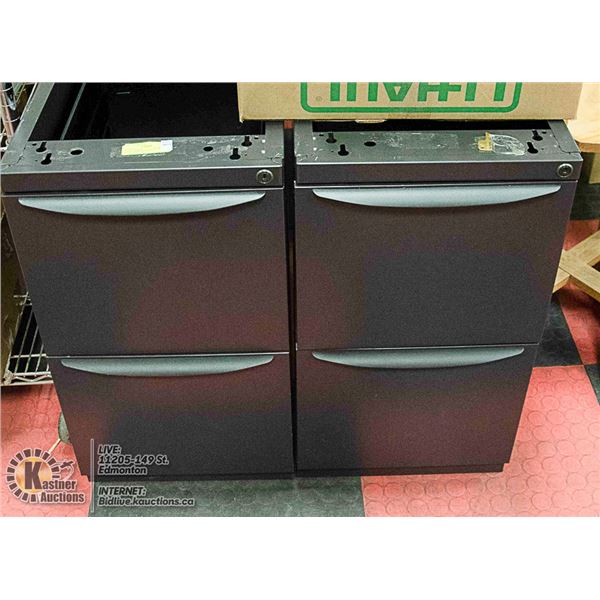 2 FILING CABINET, 2 DRAWER, UNDER DESK MOUNTING