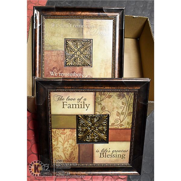 "FAMILY" THEMED FRAMES- SET OF 2- NEW