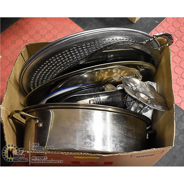 METALWARE- ASSORTED BOX LOT