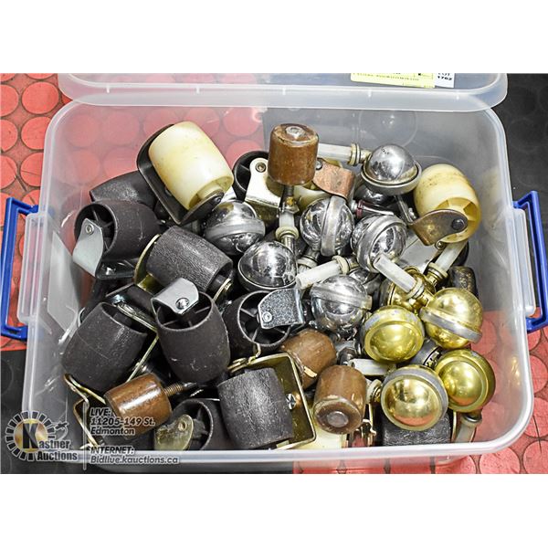 CASTERS- ASSORTED BOX LOT