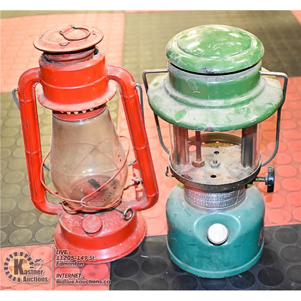 VINTAGE COLEMAN GREEN LANTERN & DIETZ JR RED