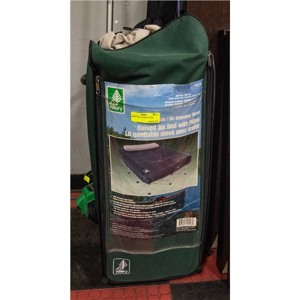 AIRBED WITH CAMPING ITEMS