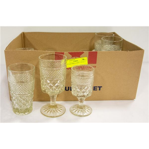 VINTAGE BAR GLASSES- LOT OF 15