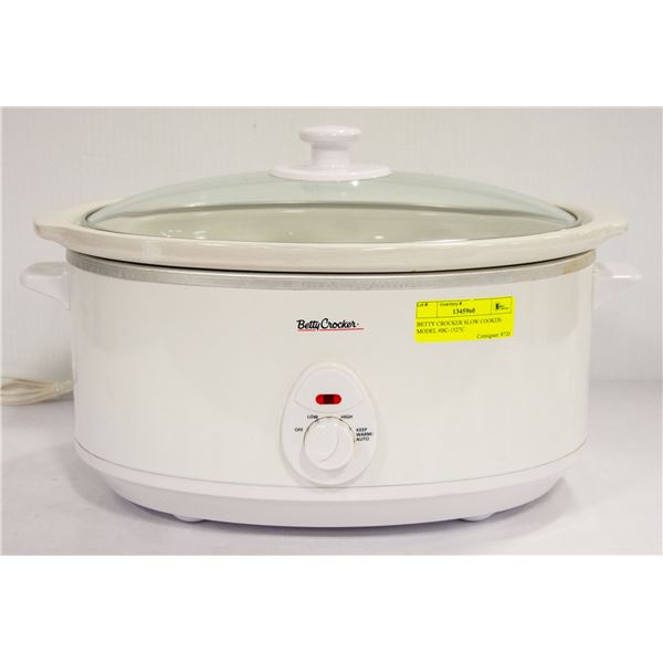 BETTY CROCKER SLOW COOKER- MODEL #BC-1527C