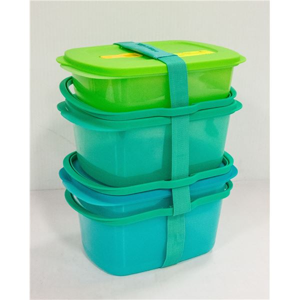 TUPPERWARE 3 PIECE STACKING CARRYALL