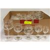 Image 1 : VINTAGE "ETCHED ROSE" STEMWARE- LOT OF 27 GLASSES