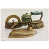 Image 1 : ANTIQUE AND VINTAGE IRONS - 3 SAD IRONS