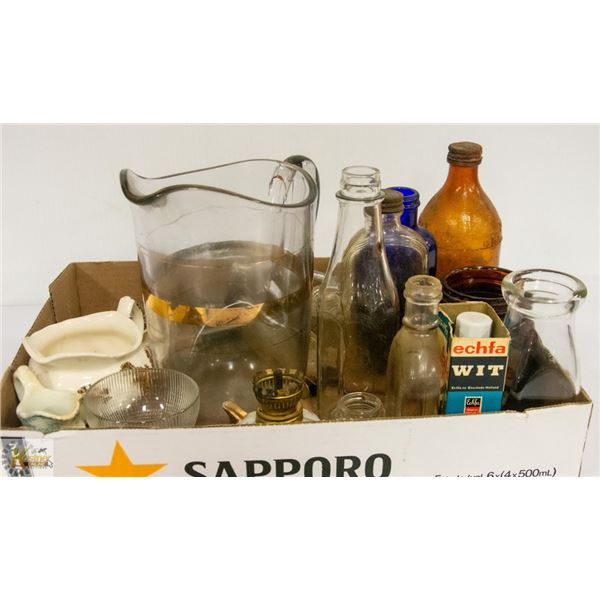 VINTAGE BOTTLES AND MICELLANEOUS