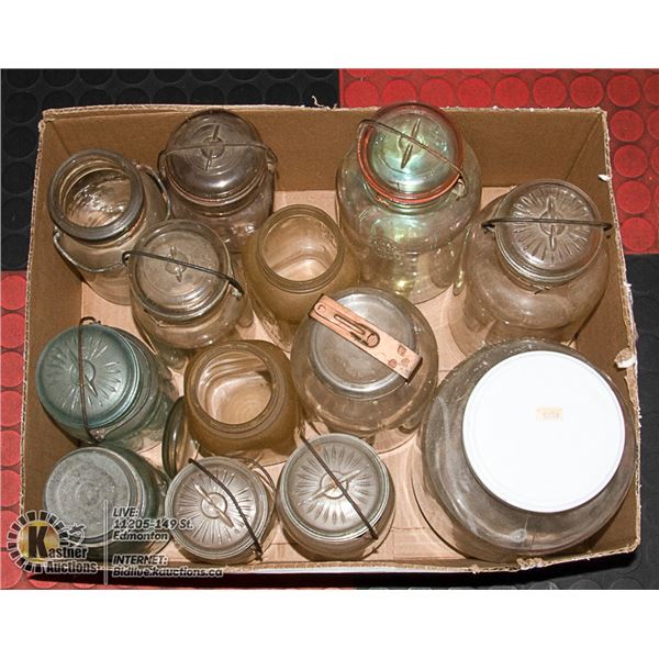 VINTAGE GLASS JARS - MISCELLANEOUS CANNING