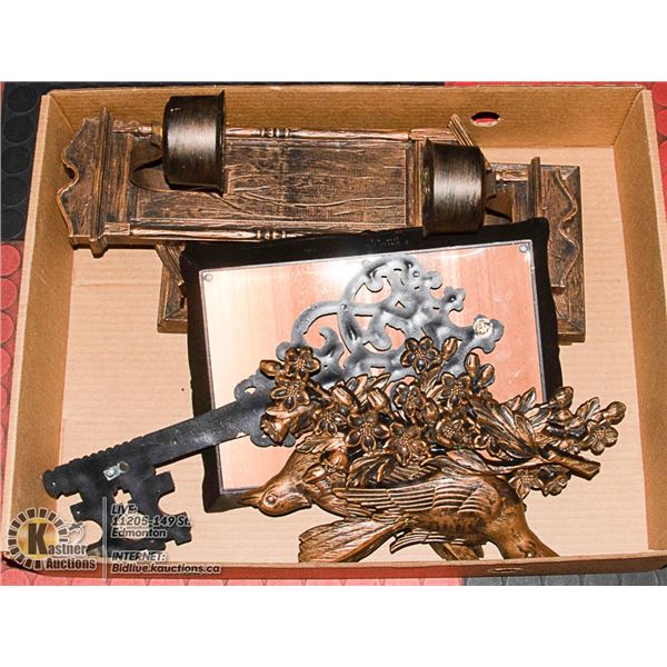 VINTAGE COPPER CRAFT - KEY, 2 BIRDS, 2 CANDLE