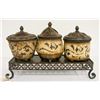 Image 1 : 3 CANISTERS ON TRAY
