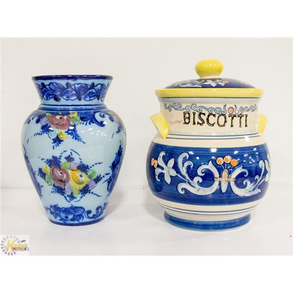 BISCOTTI SEALING BISCUIT BARREL AND A NUMBERED