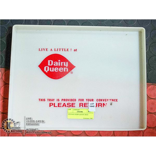 VINTAGE DAIRY QUEEN TRAY