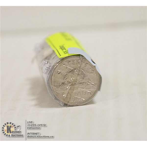 FULL ROLL OF BRILLIANT UNC 1966 CANADIAN 5 CENT