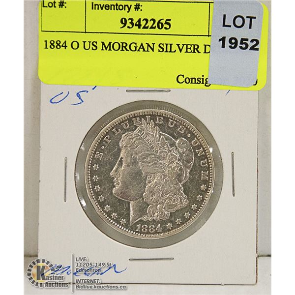 1884 O US MORGAN SILVER DOLLAR