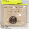 Image 1 : 2000 CANADIAN QEII 5 CENT CERT ICCS MS66