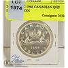 Image 1 : CHOICE UNC 1966 CANADIAN QEII SILVER $1 COIN