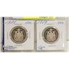 Image 1 : GEM PROOF 1988 & 1989 CANADIAN 50 CENT COINS NON