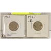 Image 1 : 1926 & 27 USA BUFFALO NICKELS