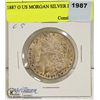 Image 1 : 1887 O US MORGAN SILVER DOLLAR