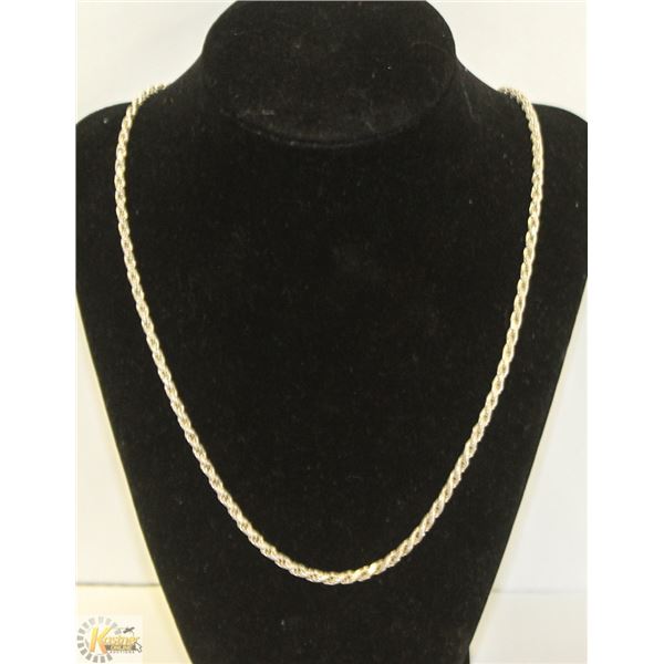 .925 SILVER ITALIAN ROPE LINK CHAIN 24"