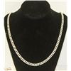 Image 1 : HEAVY .925 SILVER ITALIAN CURB LINK CHAIN 22" 31.3GR