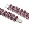 Image 3 : Natural Unheated Rhodolite Garnet 200 Cts Bracelet