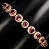 Image 1 : Natural Round Cut 5 mm Top Pink Tourmaline Bracelet