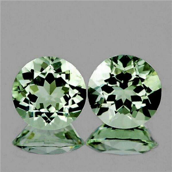 Natural Green Amethyst Pair 9.00MM[Flawless-VVS1]