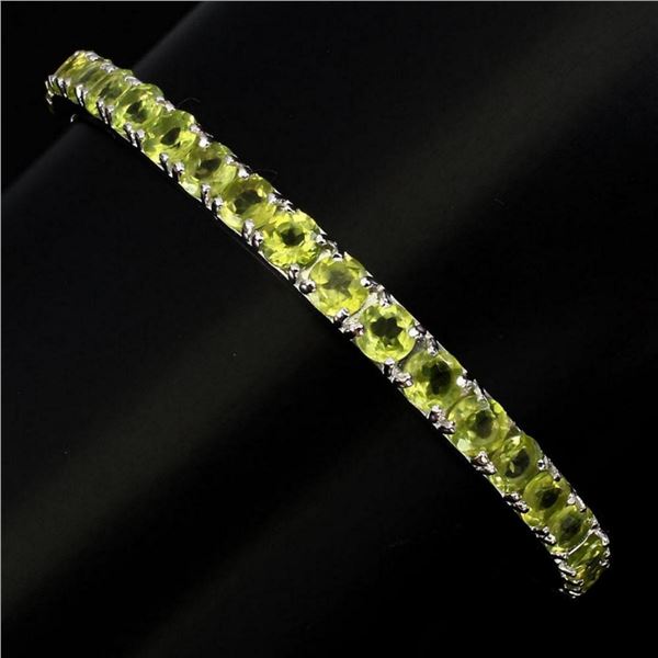 Natural  Round 5mm Top Rich Green Peridot Bangle