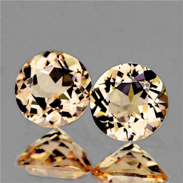 Natural Soft Golden Pink Morganite Pair [Flawless-VVS]