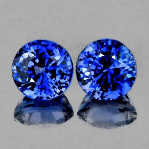 Natural AAA Royal Blue Rare Benitoite Pair - Flawless