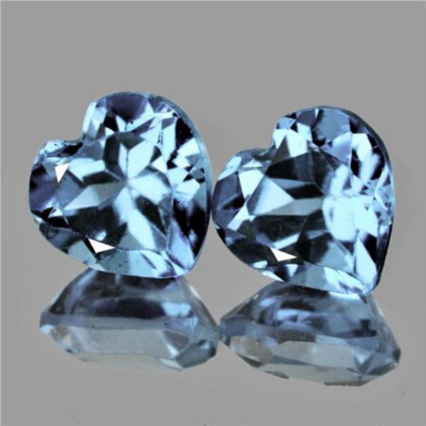 Natural Santa Maria Blue Aquamarine Pair{Flawless-VVS1}