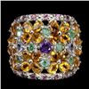 Image 2 : Natural Citrine Amethyst Emerald Ring
