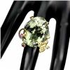 Image 2 : Natural Handmade Green Amethyst 30.11ct Rhodolite Ring
