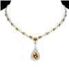 Image 1 : Natural Unheated  Pear Citrine Necklace