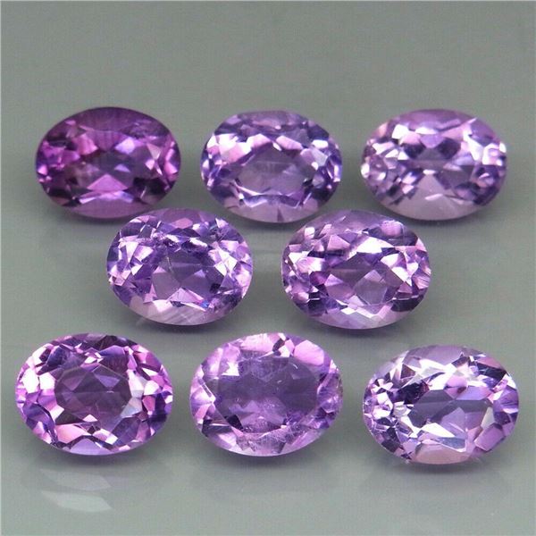 Natural Amethyst 9x7 MM/8 Pcs - Untreated