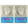 Image 2 : 2-2010 AMERICAN SILVER EAGLES ANACS MS70'S