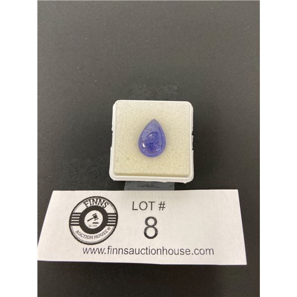 Rare Purple Blue Tanzanite6.91ct 14.1x10.1x5.7 Colour: Puprple Blue, Shape: Pear: Clarity,SI Origin 